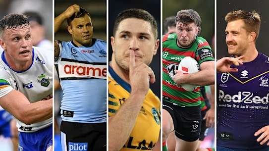 Jack Wighton, Wade Graham, Mitchell Moses, Jai Arrow and Cameron Munster.