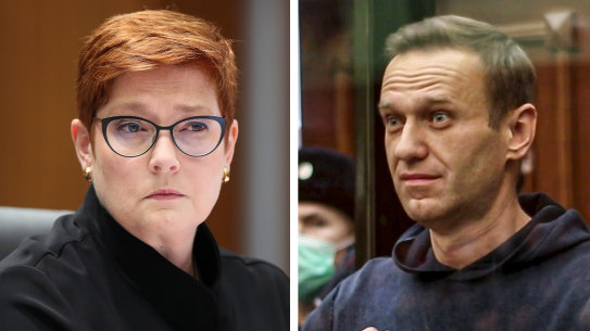 Marise Payne has called for the immediate release of Alexei Navalny. 
