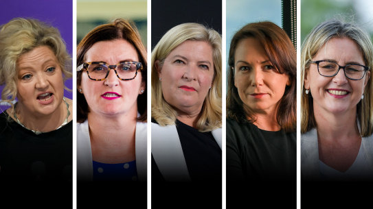 Jill Hennessy, Sarah Mitchell, Bronnie Taylor, Jaclyn Symes and Jacinta Allan are among the women in parliaments helping change their culture. 