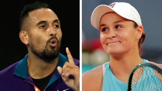 Nick Kyrgios and Ash Barty. 