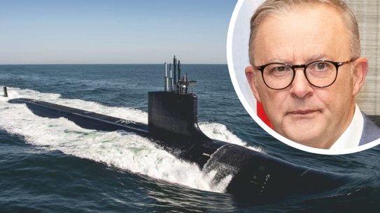 Australian Prime Minister Anthony Albanese and the submarine