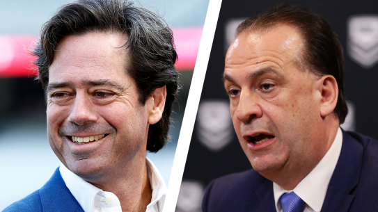 Gillon McLachlan and Peter V’landys.