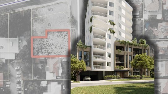Composite image: Concept plan for the Thomas Street boutique apartment in Nedlands