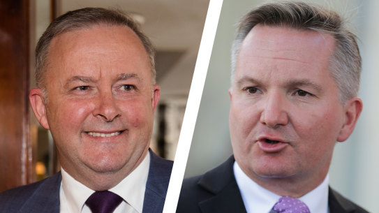 Labor leadership contenders Anthony Albanese and Chris Bowen.