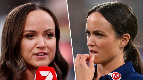 Daisy Pearce is juggling the dual roles of Channel Seven commentator and Geelong assistant coach.