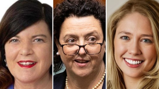 Battle for Kooyong: Surgeon Susan Morris, teal independent Monique Ryan and Amelia Hamer.
