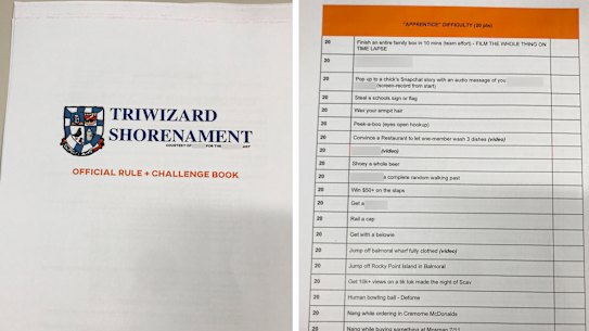 Shore School in North Sydney has alerted police to a crime-filled rampage being planned by year 12s.