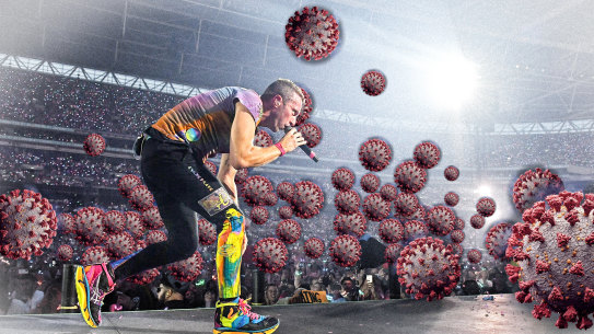 When Coldplay entertains more than 100,000 concert-goers at Optus Stadium in Perth this weekend they will be joined by billions of other living things - a soup of highly transmissible COVID variants floating around the crowd.