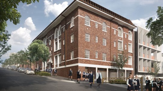 An artist’s impression of the proposed redevelopment of Wilkinson House at SCEGGS Darlinghurst. 