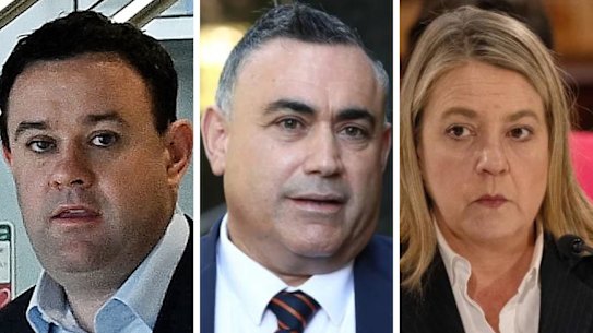 Stuart Ayres, John Barilaro and Jenny West.