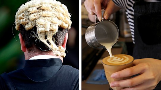 Is your barista a former barrister? 