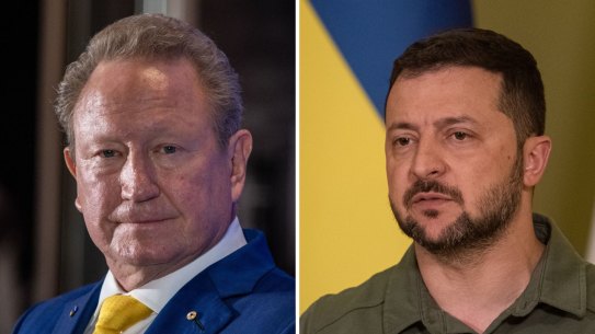Andrew Forrest has personally urged Volodymyr Zelensky to push Ukraine to go cashless.