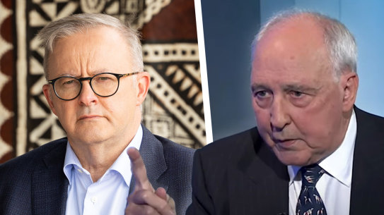 Anthony Albanese and Paul Keating 