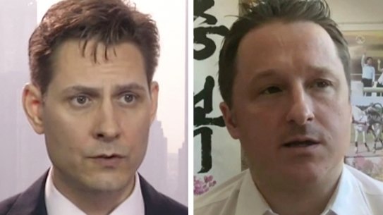 Accused of espionage: Canadian nationals Michael Kovrig, left, and Michael Spavor. 