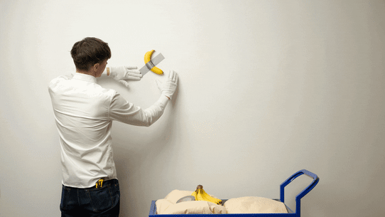 Comedian by Maurizio Cattelan at NGV