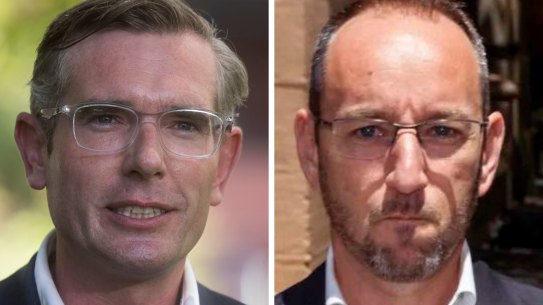 NSW Premier Dominic Perrottet, left, and ClubsNSW boss Josh Landis.