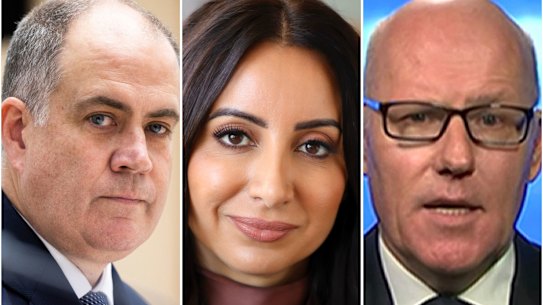 ABC global affairs editor John Lyons,  journalist, presenter and diversity advocate Antoinette Lattouf and ABC managing director David Anderson.