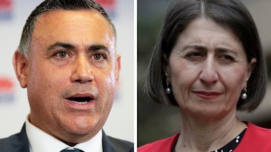 Composite of Gladys Berejiklian and John Barilaro