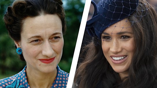 Wallis, Duchess of Windsor  and Meghan. Photo: Getty