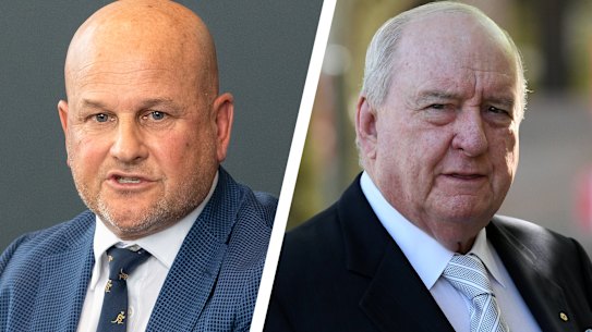 Composite of Rugby Australia’s Rob Clarke and Alan Jones.