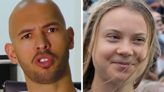 Andrew Tate and Greta Thunberg.