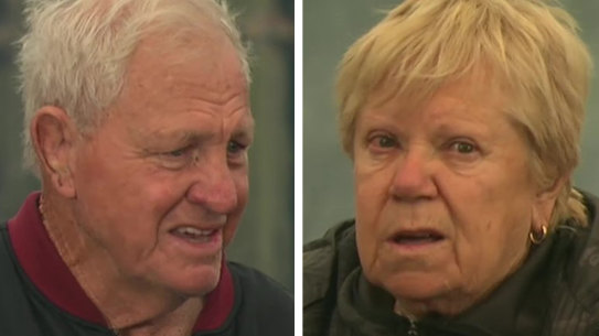 Ron Coote and his wife Robin, who lost their Conjola home.