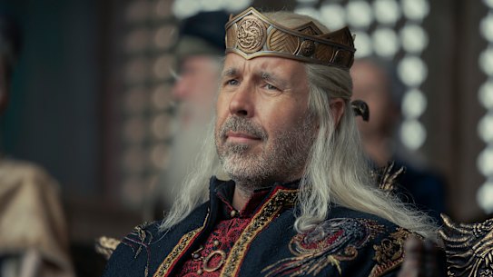 Paddy Considine as King Viserys Targaryen in a scene from House of the Dragon.