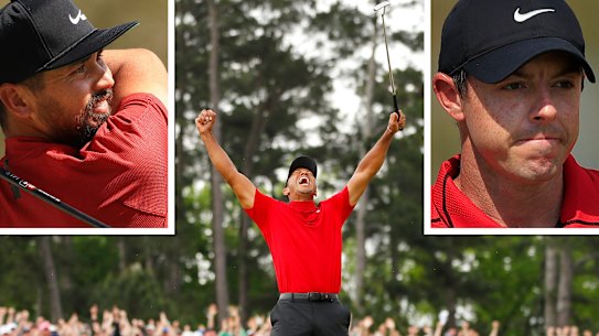 Jason Day, Tiger Woods and Rory McIlroy.