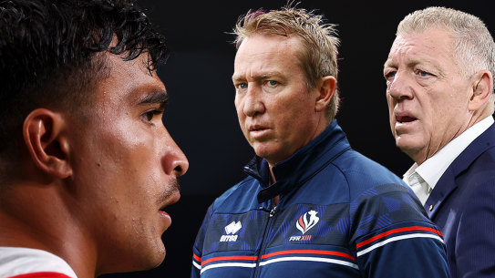 Joseph Suaalii, Trent Robinson and Phil Gould.