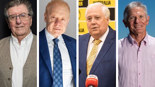 Trevor St Baker, Anthony Pratt, Clive Palmer and Graeme Wood.