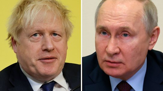 Boris Johnson and Vladimir Putin