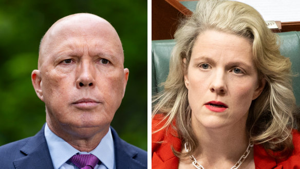 Opposition Leader Peter Dutton and Home Affairs Minister Clare O’Neil.