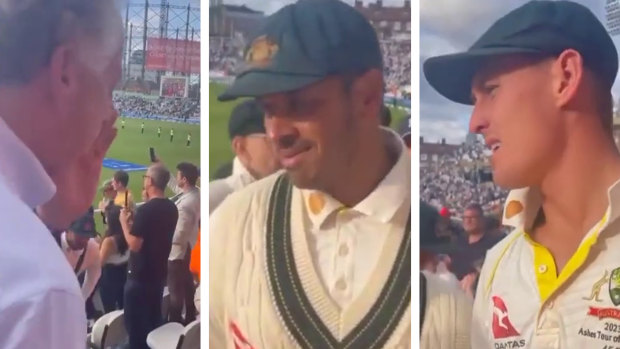Labuschagne and Khawaja clash with England fan after abuse