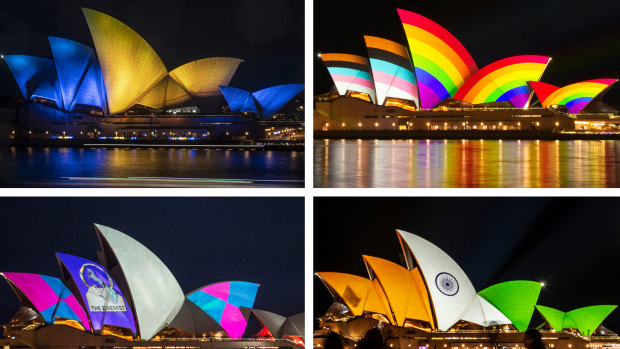 Sydney Opera House points spotlight at sails illumination guidelines
