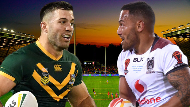 Rugby League World Cup as it happened: Addo-Carr scores sensational 95-metre try as Kangaroos thump Fiji 42-8