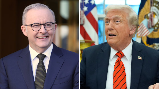 Prime Minister Anthony Albanese and US President Donald Trump. 