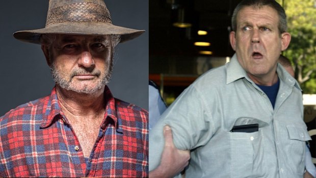 Wold Creek’s Mick Taylor (John Jarratt) and real-life killer Bradley John Murdoch.