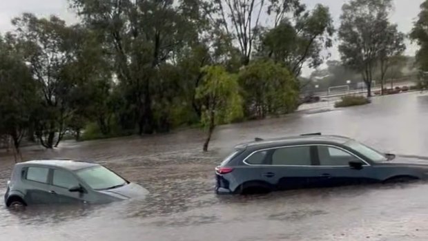 ‘Street like a river’: Perth residents retreat as others hit the kayak