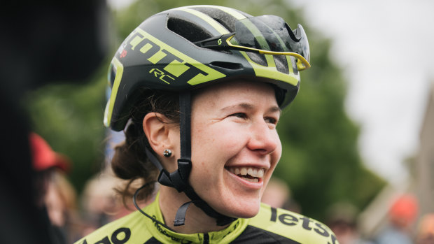 Amanda Spratt at the 2020 Australian national road cycling championships. 