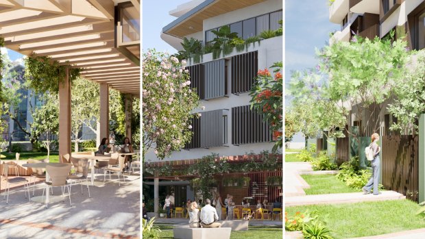 Renders of the Station Quarter development proposed for Alderley in Brisbane.