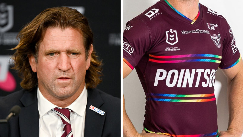 Hasler threatens to sue Manly over rainbow jersey fiasco as preferred successor speaks out