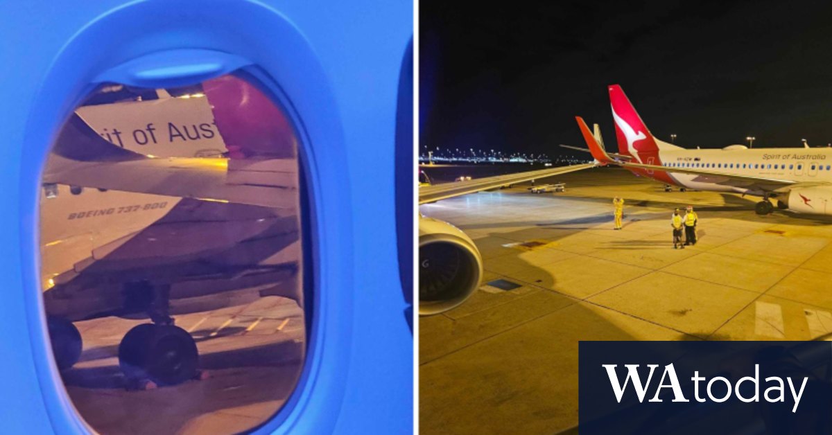 Qantas planes collide on Perth Airport tarmac