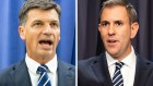 Shadow treasurer Angus Taylor and  Treasurer Jim Chalmers.