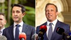 Queensland Premier David Crisafulli and his predecessor Steven Miles