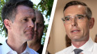 Labor leader Chris Minns and NSW Premier Dominic Perrottet: Similar age, conservative Catholics, political careerists, married with kids who were first elected in their mid- to late-twenties.