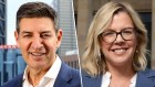 Perth Lord Mayor Basil Zempilas, WA Liberal leader Libby Mettam.