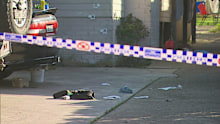 A man was left fighting for his life after being shot in the back.
