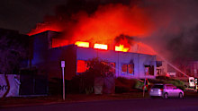 The fire was so intense, that for a time firefighters were forced to retreat from the blaze itself.