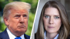 Former US president Donald Trump and his niece, Mary Trump.