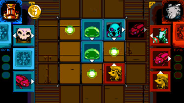King of Cards reuses a lot of music and backgrounds from past episodes, but the new art and tunes in Joustus make up for it.